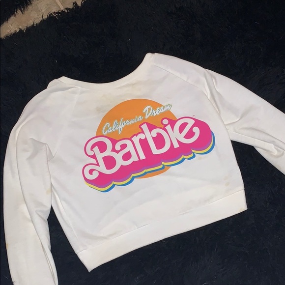 white barbie crop top